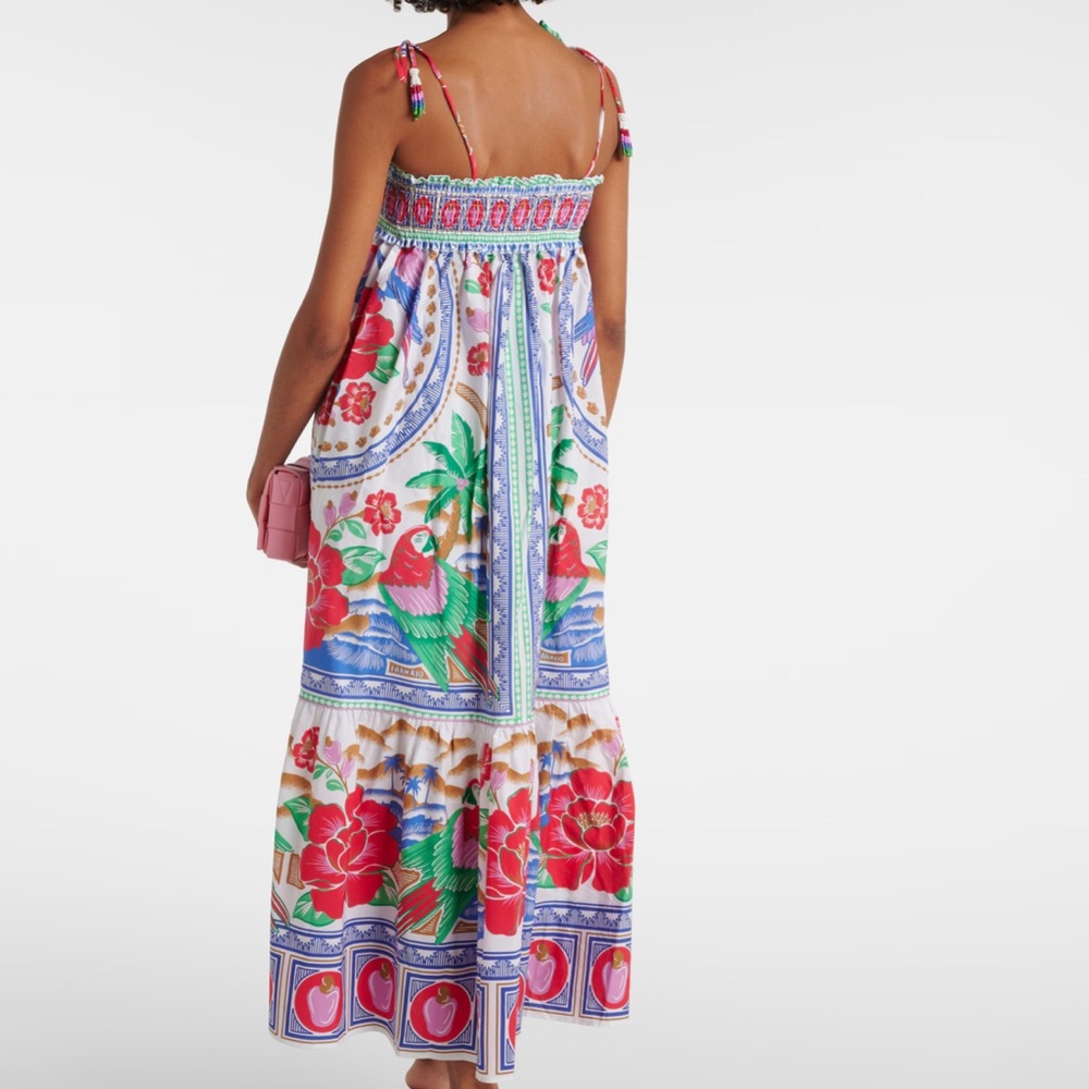 FARM Rio Tropical Multicolor Tiered Maxi Dress - Pink, Green, Blue, Red - Picture 4 of 6